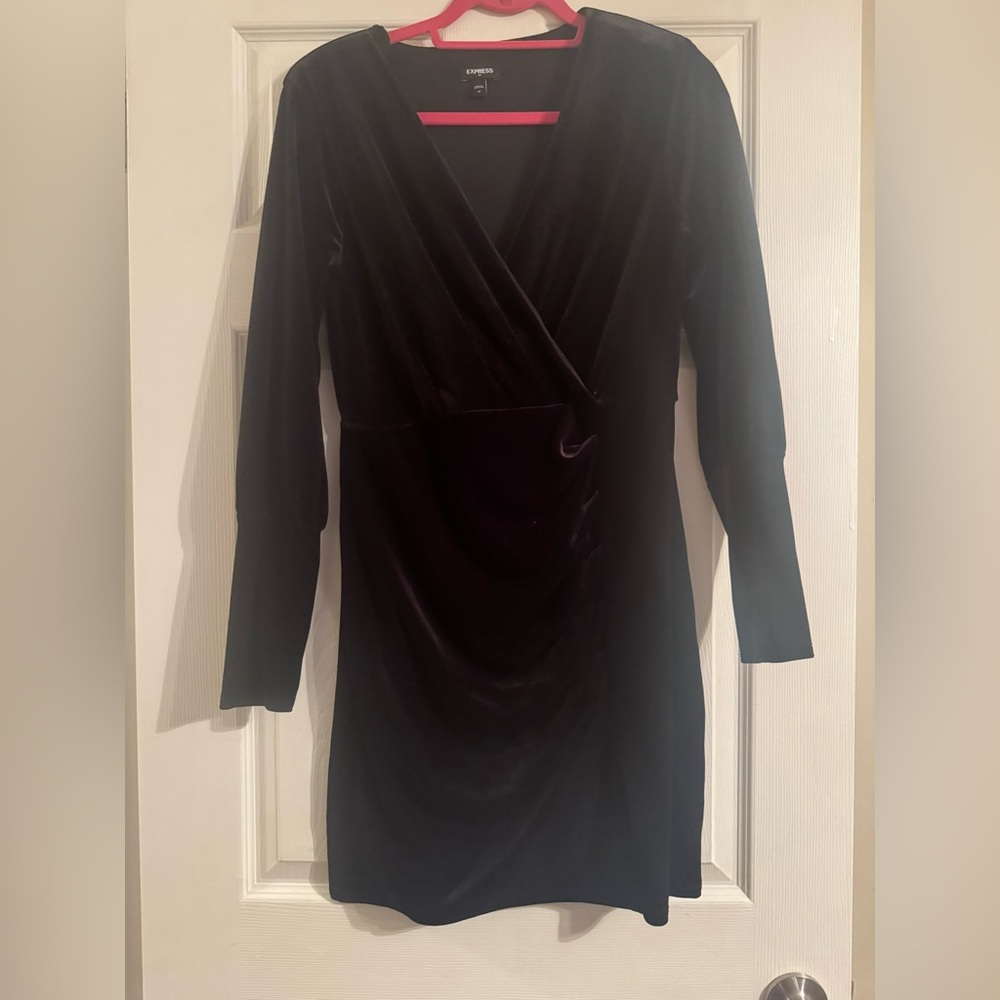 Express Black Velvet Dress